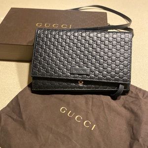 microguccissima wallet with sling